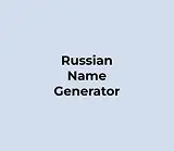 Author of Russian Name Generator